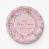 Waterverf Bord Floral Baby shower (Voorkant)