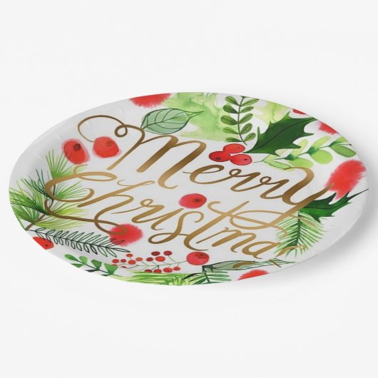 Waterverf Bord kerstpapier (Gekanteld)