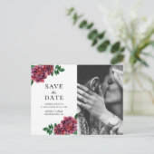 Waterverf bordeaux. Maroon Sla de datum op Briefkaart (Staand voorkant)