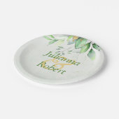 Waterverf borden groenpapier papieren bordje (Gekanteld)