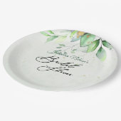 Waterverf borden groenpapier papieren bordje (Gekanteld)