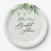 Waterverf borden groenpapier papieren bordje (Voorkant)