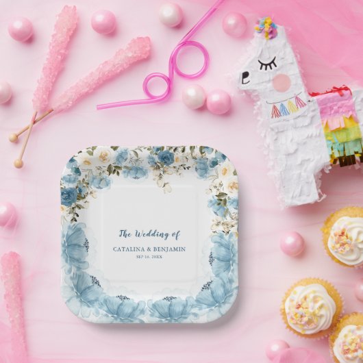 Waterverf Borden van vuilnisblaadpapier Papieren Bordje (Feest)