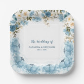 Waterverf Borden van vuilnisblaadpapier Papieren Bordje (Voorkant)