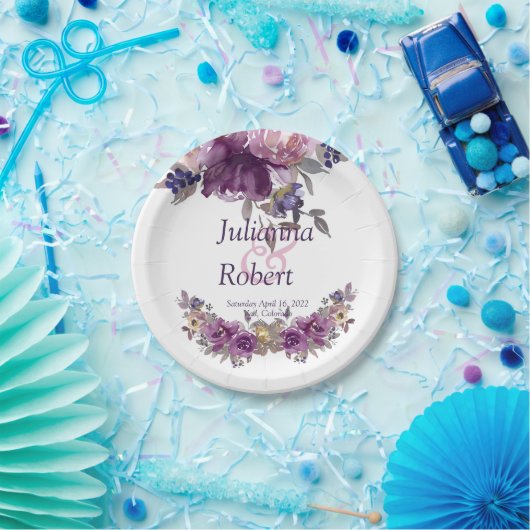 Waterverf borden voor bloemkool papieren bordje (Feest)