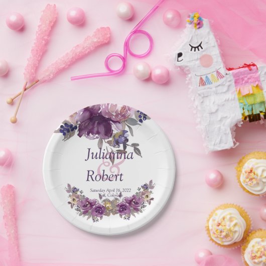 Waterverf borden voor bloemkool papieren bordje (Feest)