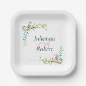 Waterverf borden voor vogelpapier papieren bordje (Voorkant)