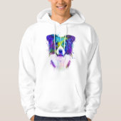 Waterverf Border Collie, Border Collie Hoodie (Voorkant)