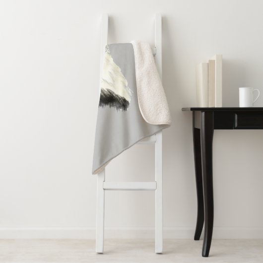 Waterverf Border Collie Dog Pet Animal Custom Sherpa Deken (In situ)