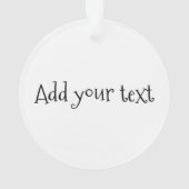 Waterverf Border Collie & Flowers Ornament (achterkant)