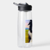 Waterverf Border Collie Waterfles (Rechts)
