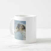 Waterverf Borzoi Koffiemok (Voorkant links)