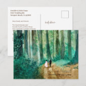 Waterverf-bos Aankondigingskaart (Voorkant / Achterkant)