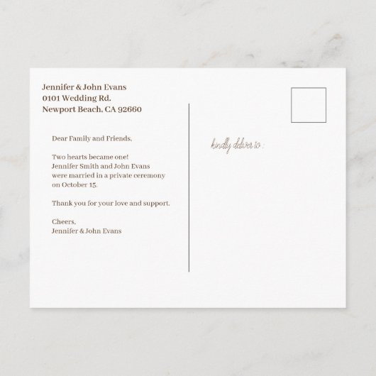 Waterverf-bos Aankondigingskaart (Achterkant)