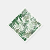 Waterverf Bos Aardse Patroon Verjaardagsfeestje Servet (Hoek)