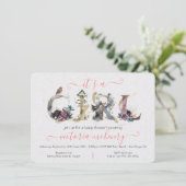 Waterverf bos Baby shower Kaart (Staand voorkant)