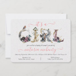 Waterverf bos Baby shower Kaart