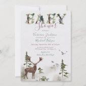 Waterverf bos Baby shower Kaart (Voorkant)