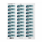 Waterverf bos Bergen Retouradres Etiket (Full Sheet)