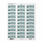 Waterverf Bos Bergen Vogels Adres Etiket (Full Sheet)
