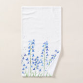 Waterverf bos Blauwbloemen Blauwe Bloemen Bad Handdoek (Handdoek)