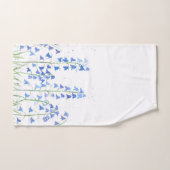 Waterverf bos Blauwbloemen Blauwe Bloemen Bad Handdoek (Handdoek)