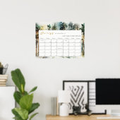 Waterverf Bos Bos Gok Baby Verwachtingsdatum Poster (Thuiskantoor)