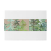 Waterverf bos bruiloft buik bands uitnodigingen wikkel (Achterkant Voorbeeld)