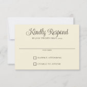 Waterverf Bos Bruiloft RSVP Kaartje (Voorkant)