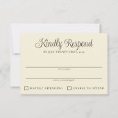 Waterverf Bos Bruiloft RSVP Kaartje (Voorkant)