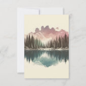 Waterverf Bos Bruiloft RSVP Kaartje (Achterkant)