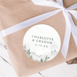 Waterverf Bos Bruiloft Sticker