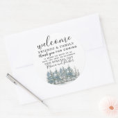 Waterverf Bos Bruiloft Welkom gunst dank u Ronde Sticker (Envelop)