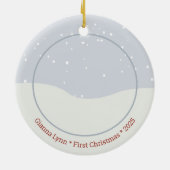 Waterverf Bos Dieren Foto Keramisch Ornament (Achterkant)