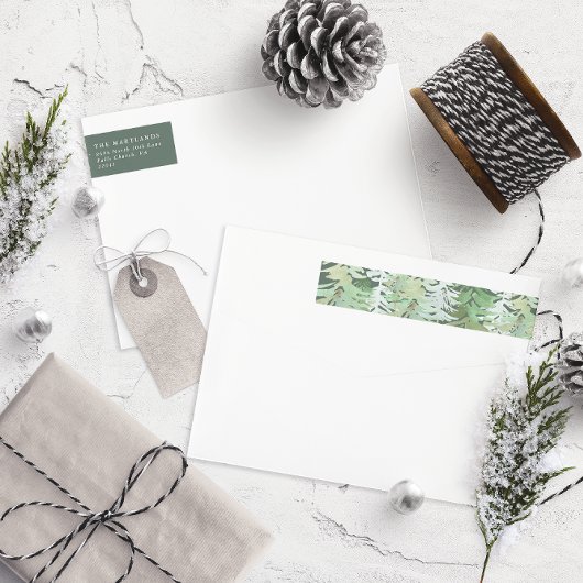 Waterverf bos elegante minimal familie