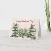 Waterverf Bos en berg Landelijke Vaderdag Kaart (Voorkant)