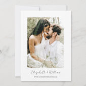 Waterverf Bos Evergreen Tree Wedding Foto Kaart (Achterkant)