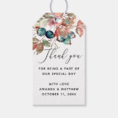 Waterverf bos florale bruiloft bedankt cadeaulabel (Voorkant)