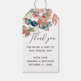 Waterverf bos florale bruiloft bedankt cadeaulabel