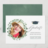 Waterverf Bos groen Afstuderen Aankondiging (Voorkant / Achterkant)