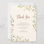 Waterverf bos groen Baby shower dank u Bedankkaart (Voorkant)