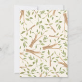 Waterverf bos groen Baby shower dank u Bedankkaart (Achterkant)