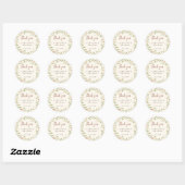 Waterverf bos groen Baby shower dank u Ronde Sticker (Vel)