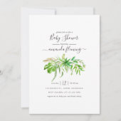 Waterverf Bos groen Baby shower Kaart (Voorkant)