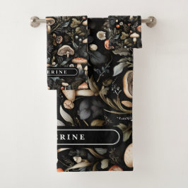 Waterverf Bos groen Paddenstoelen Herfst Bad Handdoek