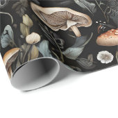 Waterverf Bos groen Paddenstoelen Herfst Cadeaupapier (Rol Hoek)