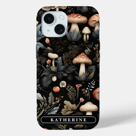 Waterverf Bos groen Paddenstoelen Herfst Case-Mate iPhone Case (Achterkant)
