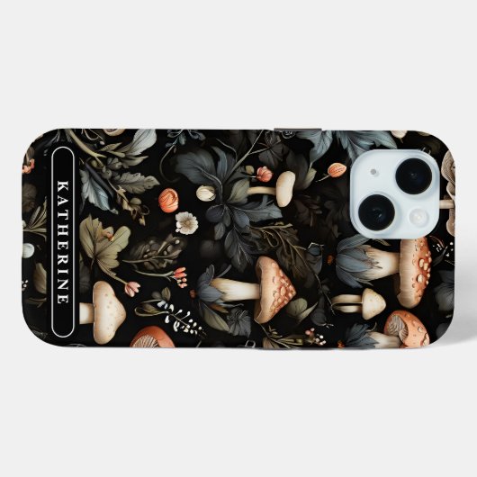 Waterverf Bos groen Paddenstoelen Herfst Case-Mate iPhone Case (Achterkant (horizontaal))