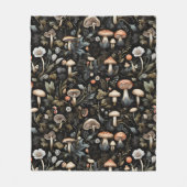Waterverf Bos groen Paddenstoelen Herfst Fleece Deken (Voorkant)