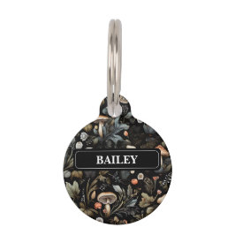 Waterverf Bos groen Paddenstoelen Herfst Huisdierpenning